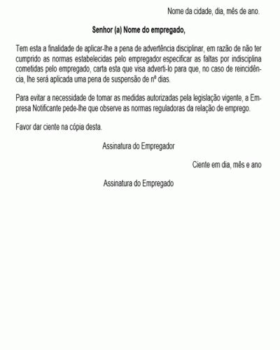 Carta De Amonestacion Por Falta Injustificada Carta De Amonestacion