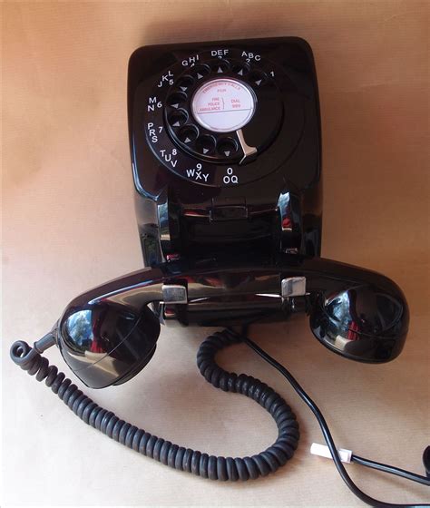 File1960s Ericsson Etelphone 706 Diakon Black Rotary Dial Wall