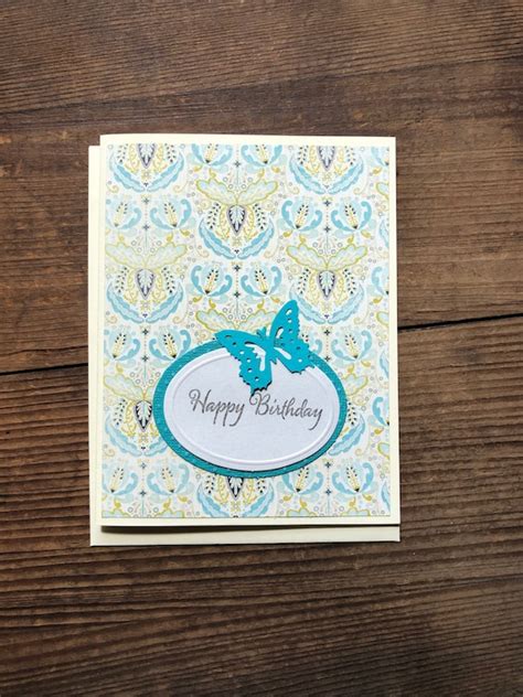 Birthday Greeting Card Blank Inside X Handmade Etsy