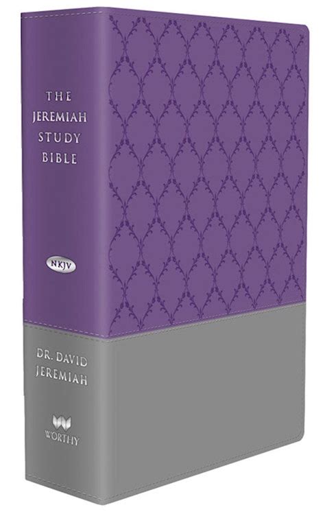 Nkjv Jeremiah Study Bible Purplegray Burnished Leatherluxe Indexed