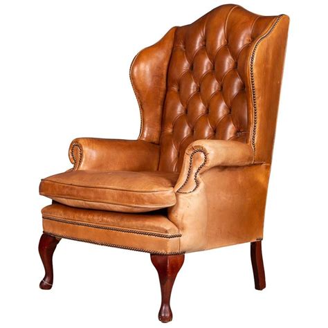 Wingback chairs have the ability to be as. Stunning Late 20th Century English Leather Wing Back Chair ...