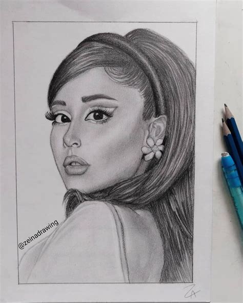 Ariana Grande Fanart Sketch Pencil Drawing Ariana Grande Fans Ariana