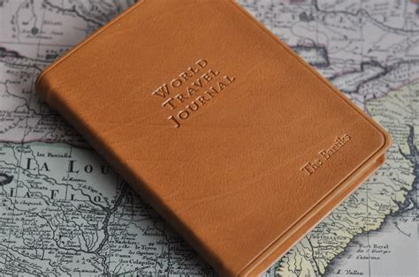 Personalized Leather World Travel Journal | Traveler's Journal & Reference Book