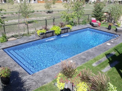 Modern Rectangle Pools Backyard Pool Landscaping Pool Landscape