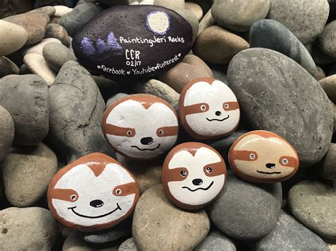 Sloth Painted Rock Rock Painting Designs Painted Rocks Rock Crafts