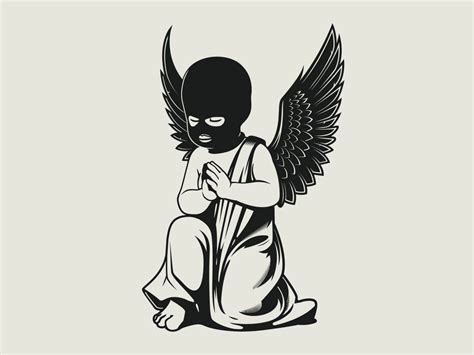 This product belongs to home. District-81 Clothing Praying cupid with ski mask | Tatuaje ...