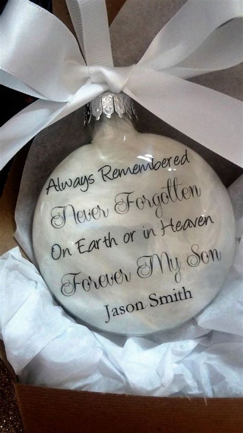 Son Memorial Ornament Christmas T By Shopcreativecanvas In Memory
