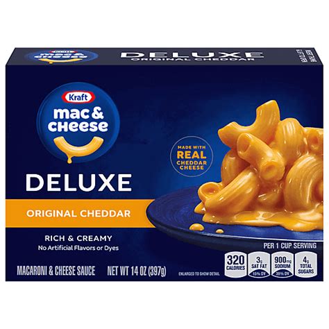 Kraft Deluxe Mac And Cheese Original Cheddar Macaroni And Cheese