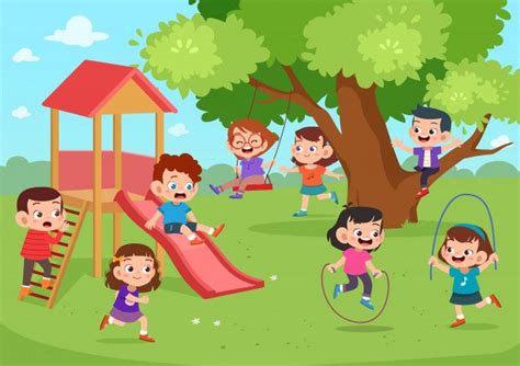 Kids Playground Together Premium Vector Premium Vector Freepik