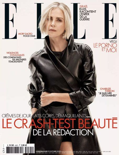 Charlize Theron Elle Magazine 19 October 2023 Cover Photo France
