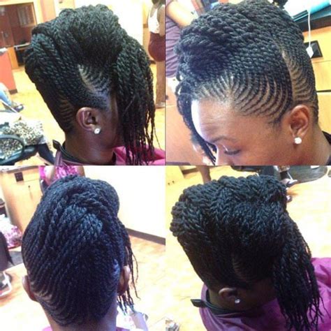 Hacks and other styles for asian hair. Intricate flat twist updo - Black Hair Information