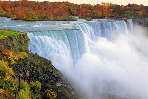 Niagara Falls In Fall Colors By Orchidpoet