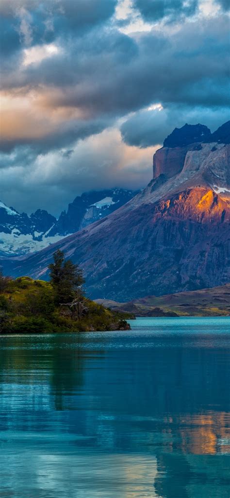 Wallpaper Argentina Patagonia Lake Mountains Clouds Water Reflection 2880x1800 Hd Picture