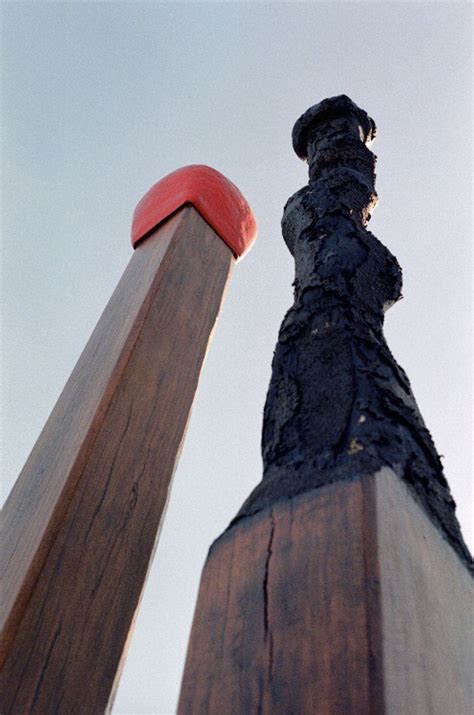 Film Photo I Took Of Brett Whiteleys Meter High Matchstick Sculpture