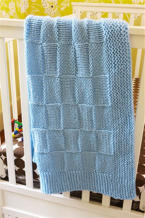 Free Knitting Pattern AD Basketweave Baby Blanket Lion Brand Yarn Company