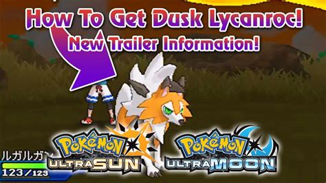 To get one of your own, you'll need to have first obtained the rockruff via the methods. USUM How To Get Dusk Form Lycanroc in Pokemon Ultra Sun ...