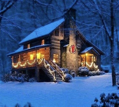 Pin By Graham Maggs On Christmas Cabin Cabins In The Woods Winter Cabin