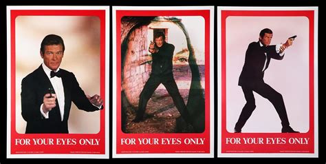 For Your Eyes Only 1981 Three Us Grezon Commercial Posters 1981