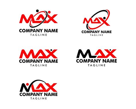 Set Of Initial Letter Max Design Logo Initial Abstract Max Vector