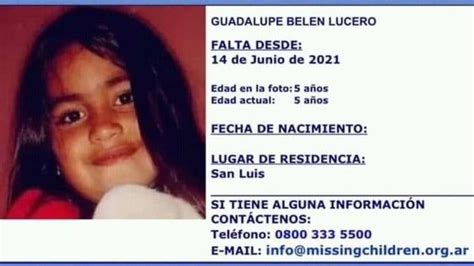 Emiten El Alerta Sofía Para Hallar A Guadalupe La Nena Desaparecida