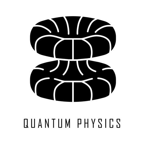 Quantum Physics Glyph Icon Nuclear Energy Phenomenon Futuristic
