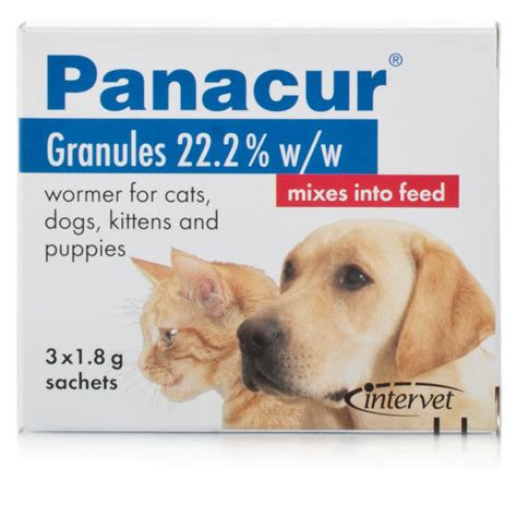 Fenbendazole is an effective treatment for eliminating a variety of parasites in your dog's/cat's system. Panacur Granules For Dogs and Cats | Chemist Direct