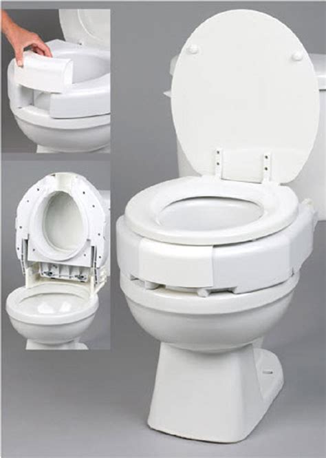 Secure Bolt Hinged Elevated Toilet Seat Free Shipping