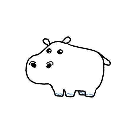 How To Draw A Hippo Step By Step Easy Drawing Guides Drawing Howtos