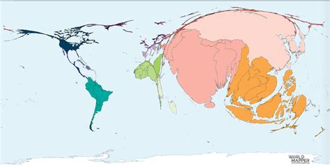 Country Sizes Proportionate To Their Rice Production Wondering Maps