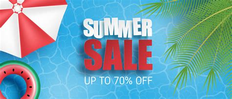 Summer sale banner with pool 1183360 Vector Art at Vecteezy
