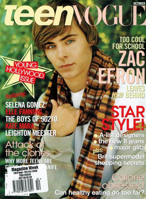 Teen Vogue Magazine 2008 1008 Zac Efron