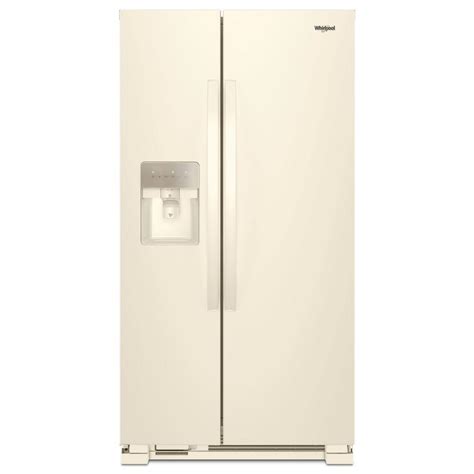 Ge 253 Cu Ft Side By Side Refrigerator In Bisque Energy Star