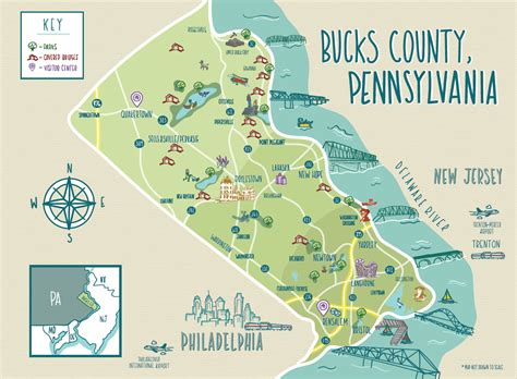 Bucks County Pa Population Zip Code Wall Map By Marke