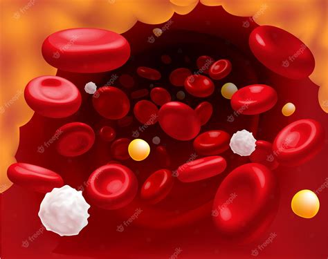 Premium Vector 3d Illustration Of Red Blood Cells White Blood Cells