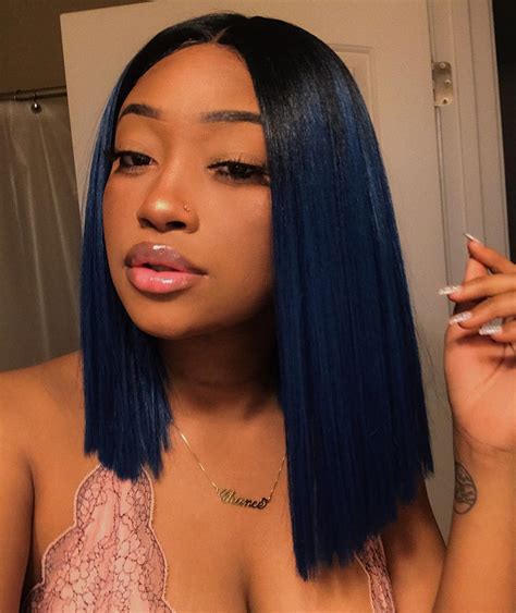 Black Girls With Blue Hair Human Hair Exim