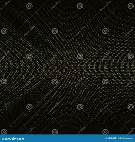 Vector Abstract Background With Numbers One And Zero On A Dark