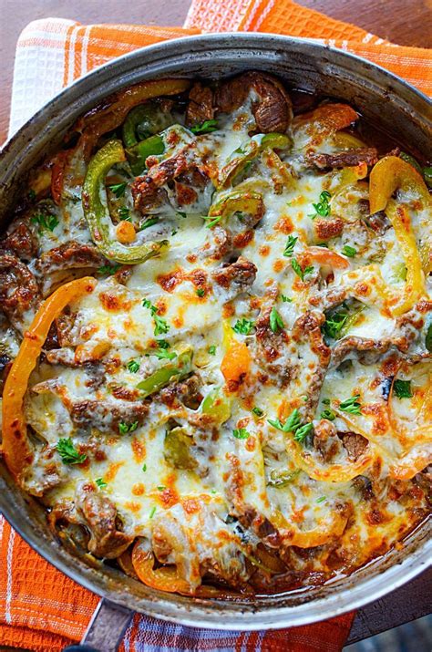 Low Carb Philly Cheesesteak Skillet Keto Recipes Dinner Keto Recipes