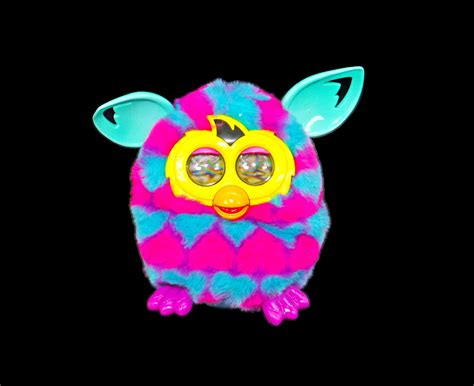 2013 Furby Boom Interactive Toy By Hasbro Teal Ears Purple Feet