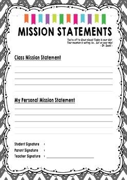 B could you tell us something about the different ways you business studies. Data Notebook-Mission Statement by Ana Regents | TpT