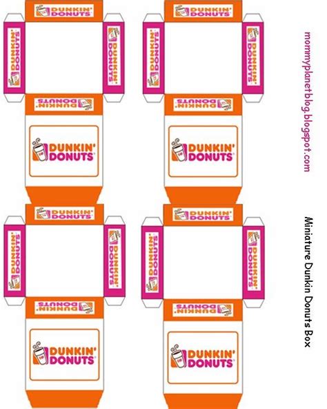 Mommy Planet Plan It Save It Share It Miniature Dunkin Donuts Box