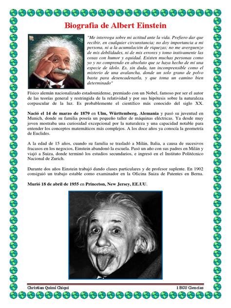 Biografia De Albert Einstein