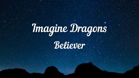 Believer Imagine Dragons Lyrics Video Hd Youtube