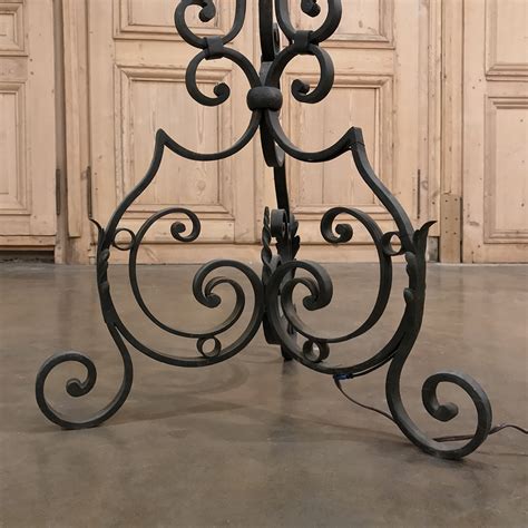 Country French Wrought Iron Floor Lamp