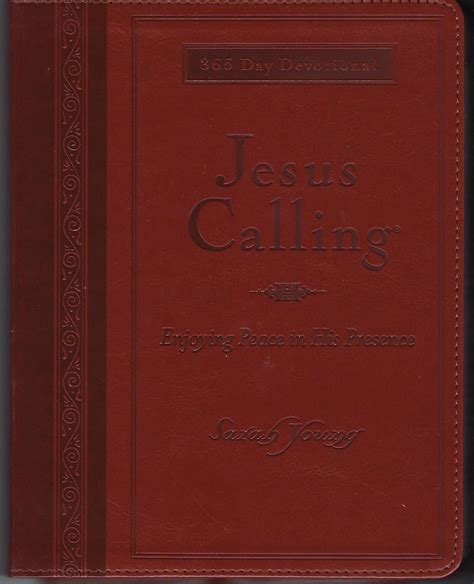 Jesus Calling Leather Look Devotional By Sarah Young Larger Print