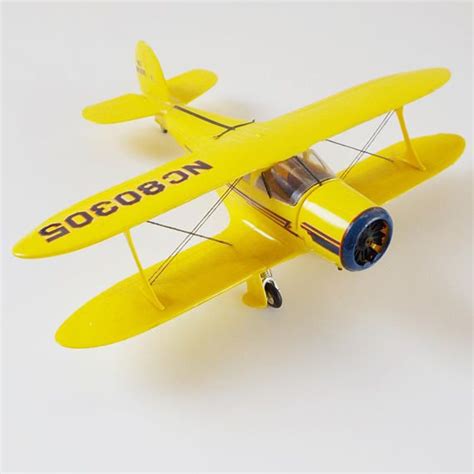 Vintage Plastic Model Airplane Small Yellow Vintage Biplane Biplane
