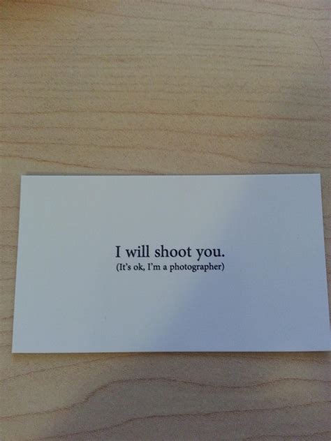 This I Will Shoot You Business Card Is Awesome Funny Pix Funny