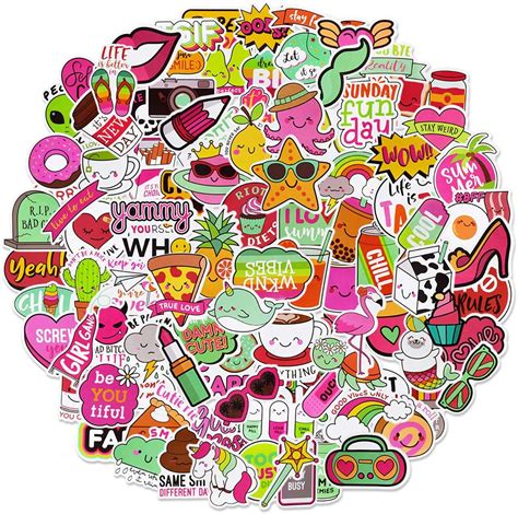 Trendy Sticker Packs Discounted Stickers Colorful Stickers Etsy