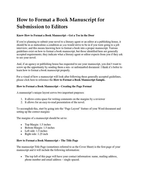 How To Format A Book Manuscript For Submission To Editors By Oolongmedia Media Issuu