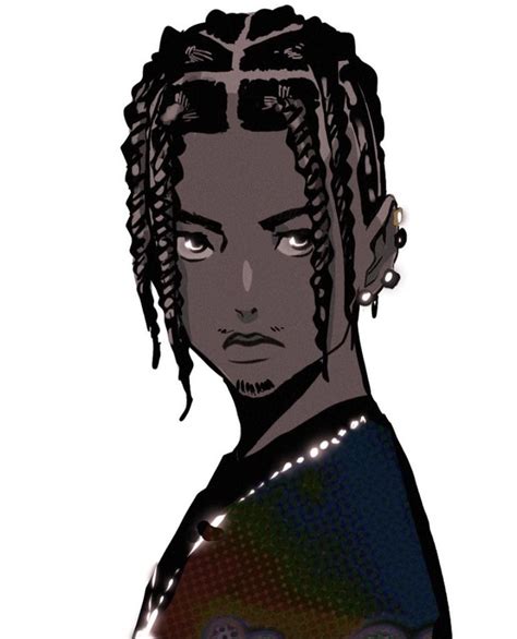 Pin By Mo Thomas On Character Art Black Anime Guy Black Cartoon