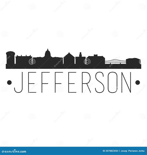 Jefferson City Missouri City Skyline Silhouette City Design Vector